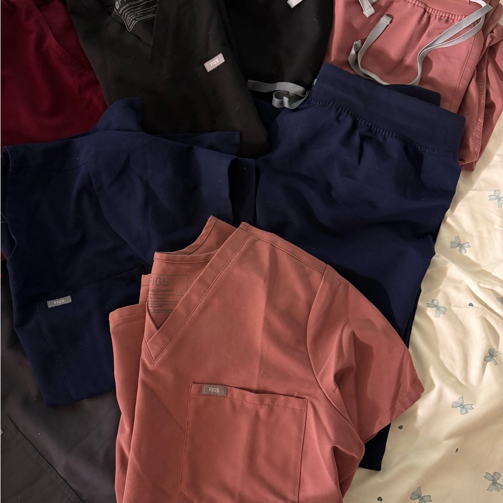 LARGE Figs Assorted Scrubs in Navy and Pink
